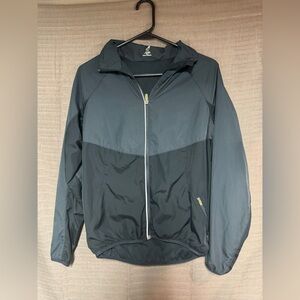 Black and Gray Windbreaker Jacket